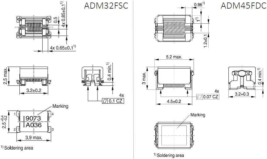 TDK ADM32FSC与ADM45FDC PoC电感器